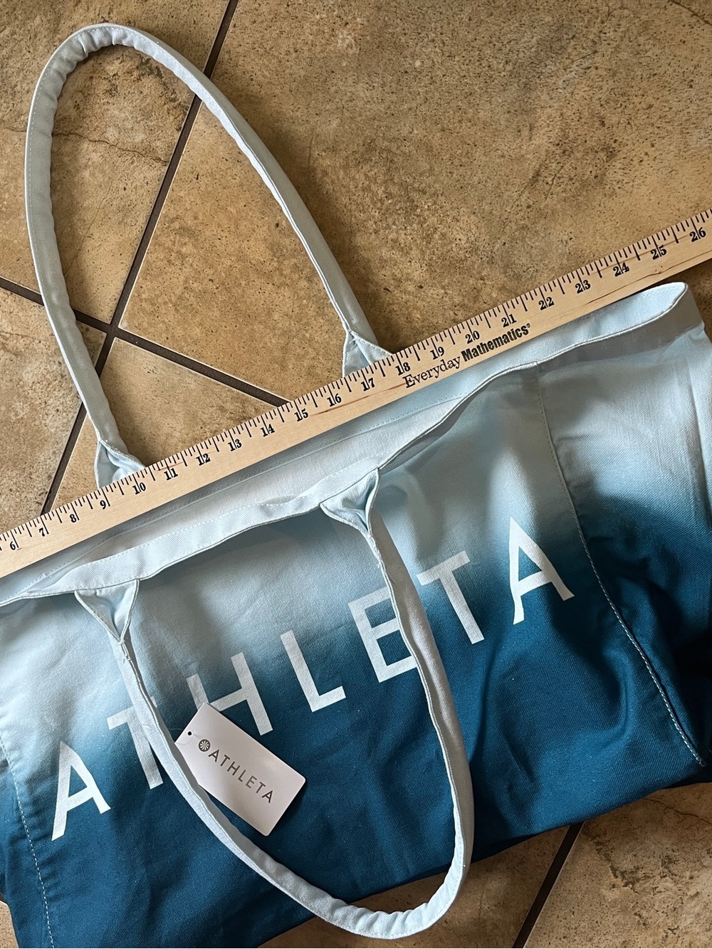 Athleta ombré canvas tote bag NWT - Picture 7 of 10